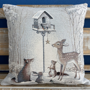 Gobelínové polštáře  Chenille - Zvířátka v lese
