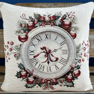 Gobelínové polštáře vánoční - Chenille 4110 so striebornou niťou