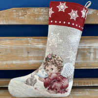 Mikulášske vrecúško Chenille Andel