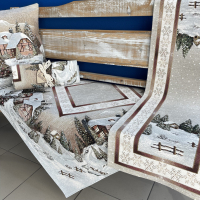 Gobelínové ubrusy Vánoce - chaloupky