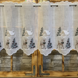 Záclona s výšivkou - Srnka