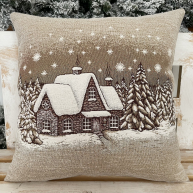 Gobelínové polštáře Vánoce -  Chaloupka
