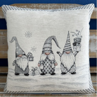 Gobelínové polštáře vánoční chenille - 1279 Trpaslíci