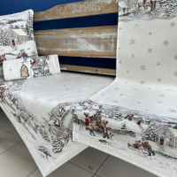 Gobelínové ubrusy vánoční - Krajinka s dětmi