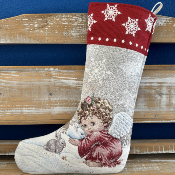 Mikulášske vrecúško Chenille Andel