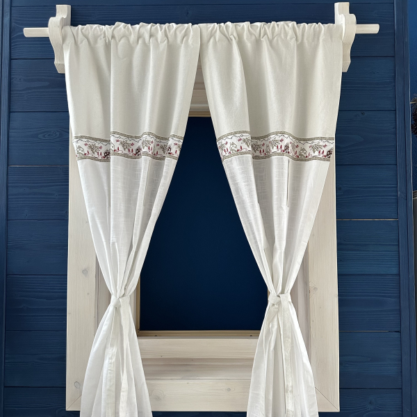 Vánoční bavlněné závěsy