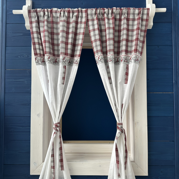 Vánoční bavlněné závěsy