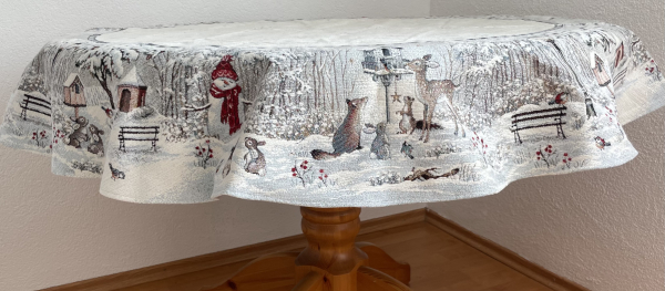 Gobelínové ubrusy vánoční - lesní zvířátka