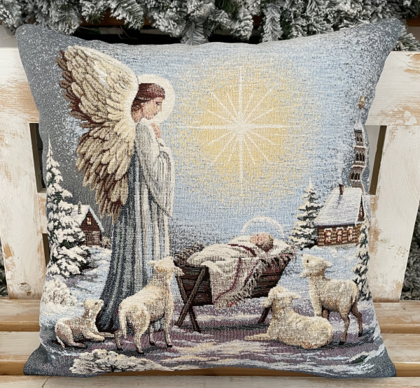 Gobelínové polštáře Vánoce - Betlém 2 chenille