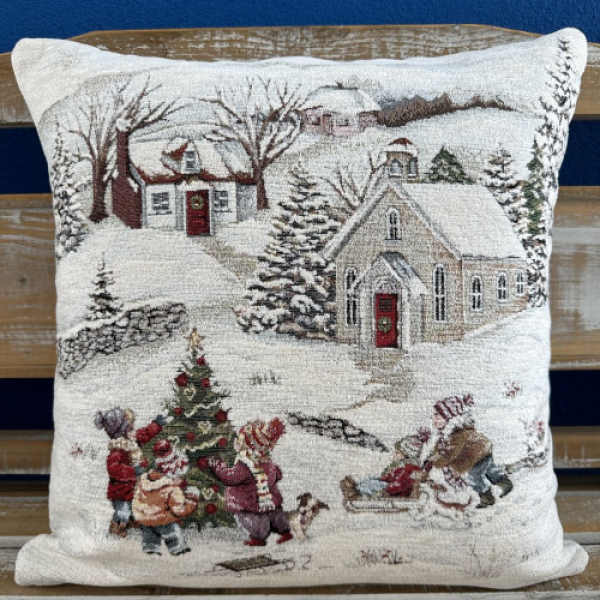 Gobelínové ubrusy vánoční - Krajinka s dětmi