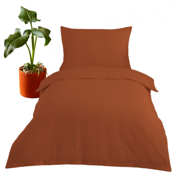 Bambusové saténové povlečení - skořicové č.24