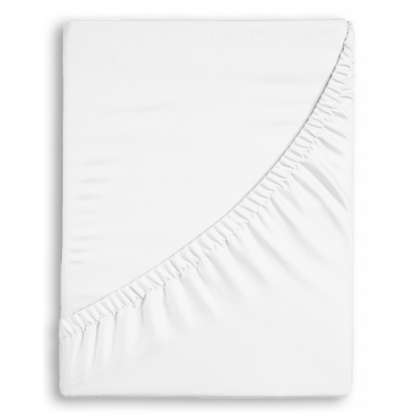 Prostěradla bavlněné - Mako Jersey s lycrou Bílá