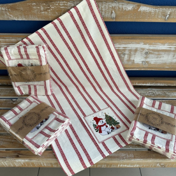 Kuchyňské utěrky- TE 10676 Sněhulák